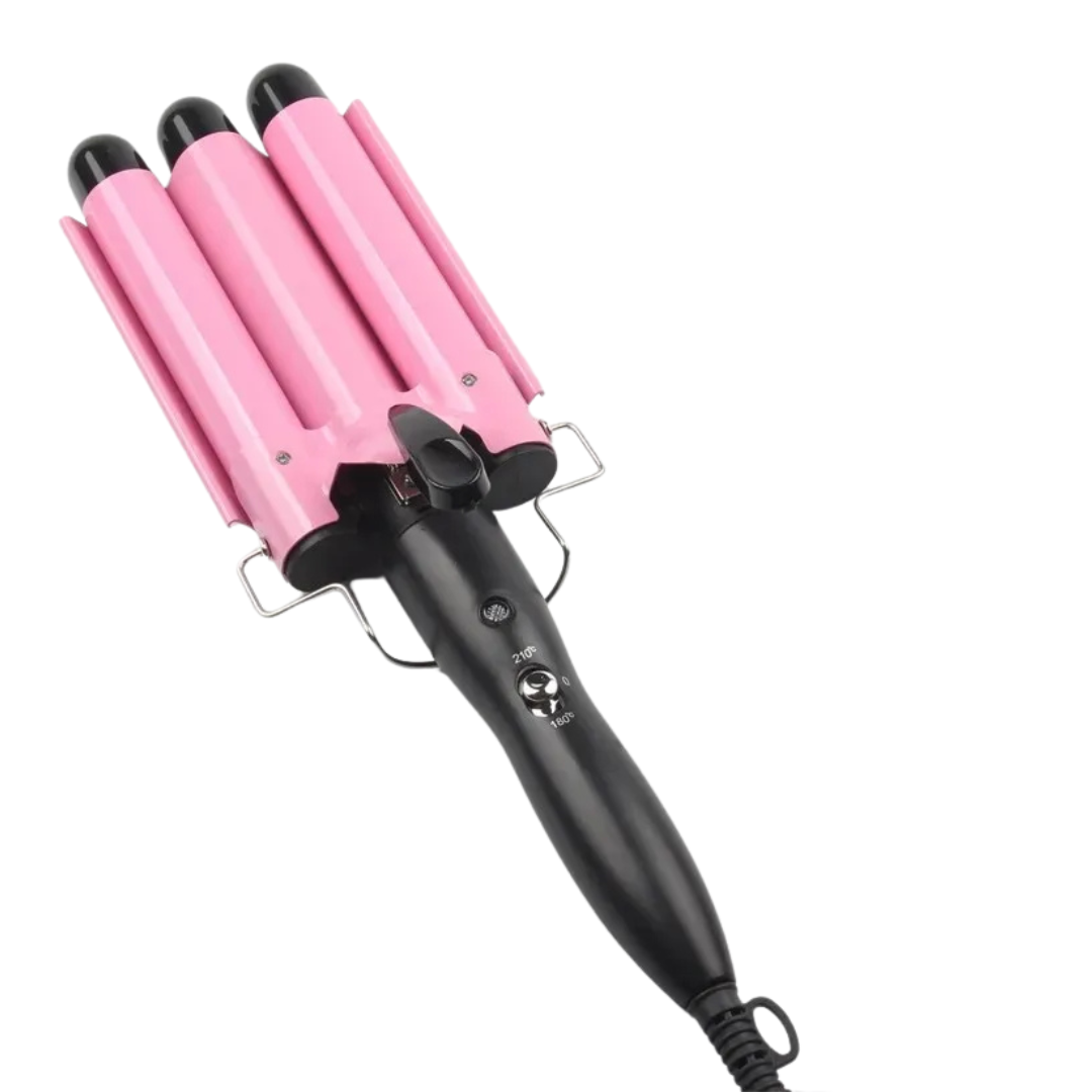 Piastra Per Capelli Colore Rosa In Ceramica Adatta Per Capelli Ad Onde Corti E Lunghi