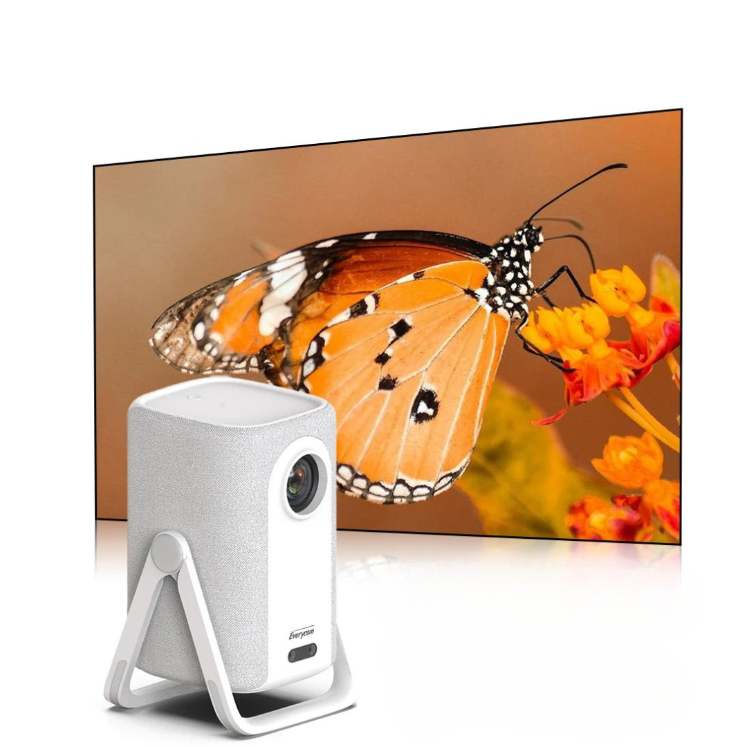 Proiettore 12 16000 lumen 4K 1080P Messa Fuoco Automatica  WiFi Portatile 360 ° Rotazione