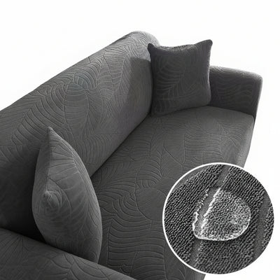 Copertura elastica per divano, grigio scuro, antiscivolo, per divani 90–140 cm (singolo) o 140–180 cm (doppio).