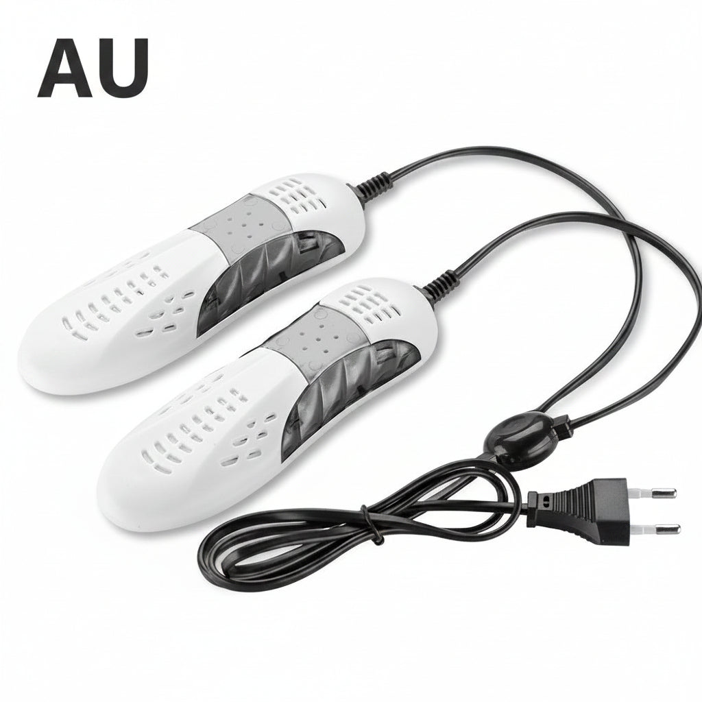 Asciugascarpe elettrico multifunzione, doppio, in plastica, 12 W, 220 V, pronto in 3–5 min, confezione: 1 pezzo