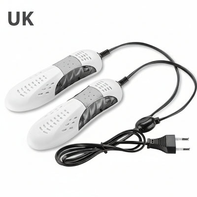 Asciugatore doppio per scarpe in plastica, 220V 12W, 3–5 min, dimensioni 17x6x3 cm