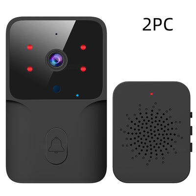 Campanello video senza fili per casa con WiFi, telecamera 1080p e interfono bidirezionale, kit da 2 pezzi.