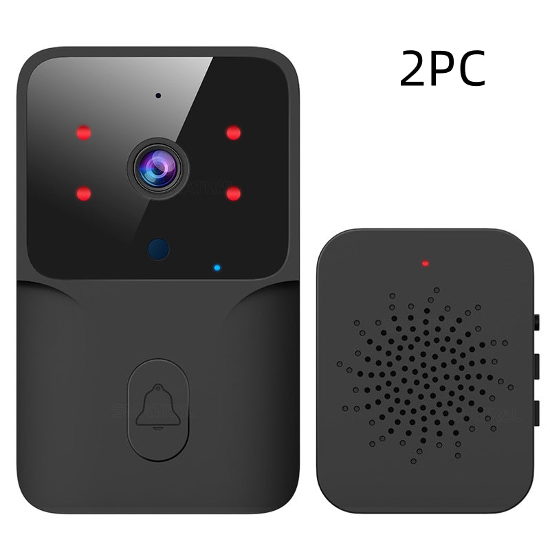 Campanello video senza fili per casa con WiFi, telecamera 1080p e interfono bidirezionale, kit da 2 pezzi.