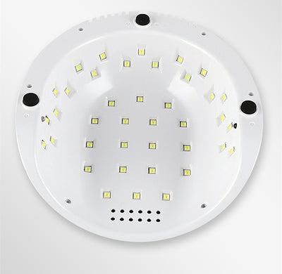 Lampada LED circolare per asciugare lo smalto, 39 LED, 86W, ABS, bianca; include cavo di alimentazione e manuale