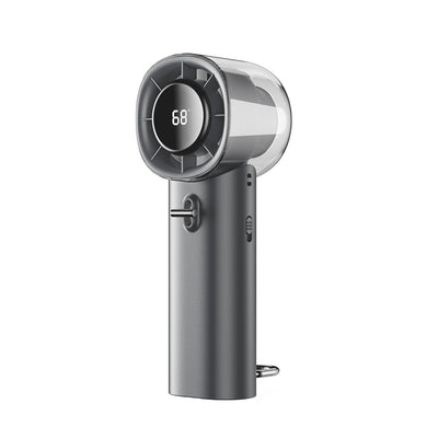 Ventilatore portatile ad alta velocità con raffreddamento, corpo grigio, batteria al litio, USB, brushless, 36-45dB.