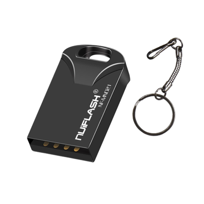 Mini unità di memoria USB 2.0 con contatto USB diretto, portachiavi metallico e design compatto per memorizzazione dati duratura.