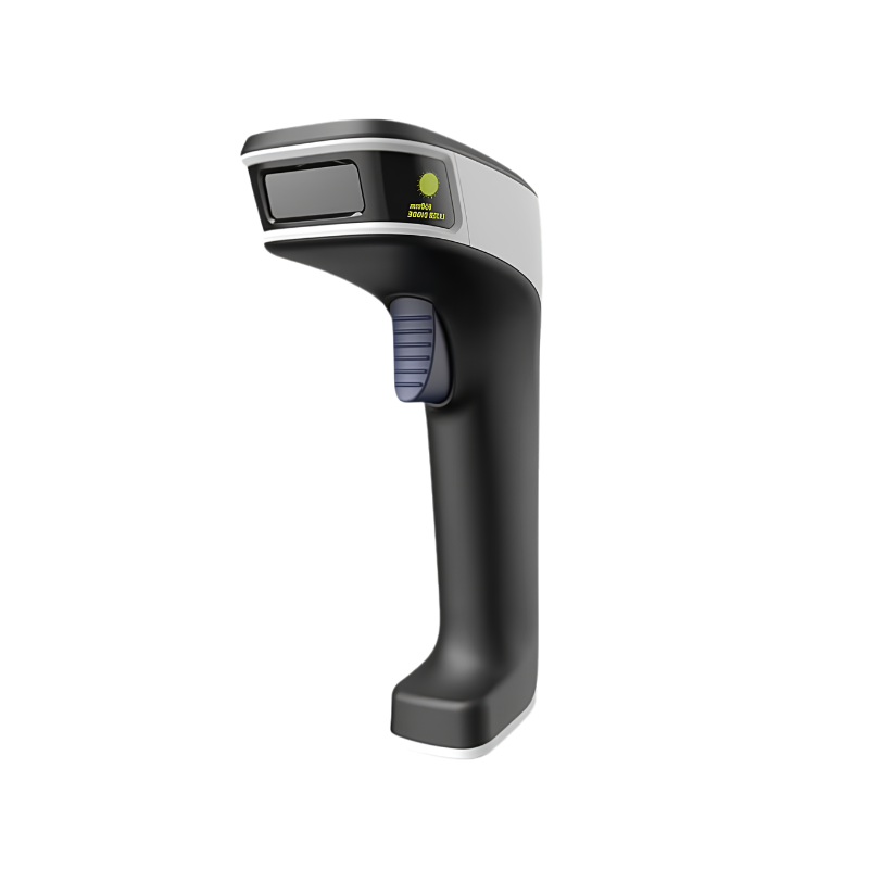 Scanner portatile con alimentazione USB, luce rossa, velocità 300 scansioni/sec, risoluzione 2500, dimensioni 180x60x80mm.