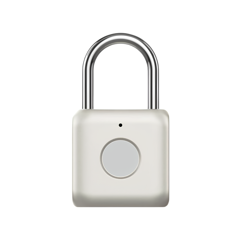 Lucchetto intelligente con sensore di impronte digitali 360°, ricarica Micro-USB e batteria al litio 3.7V per sicurezza rapida.