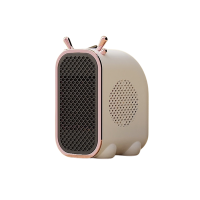 Mini termosalonietta compatta design snail beige e rosa, 800W, ABS, per uso domestico