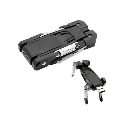 Chiavetta USB design robot  con struttura metallica resistente, base appoggio e look originale. Ideale come idea regalo.