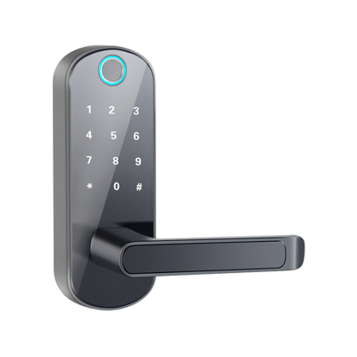 Serratura Bluetooth con lettore impronte, tastierino numerico, capacità 200 utenti e sblocco >9000 volte.