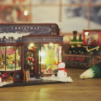 Villaggio Natale Musica Assemblaggio Richiesto Montabile DIY Legno