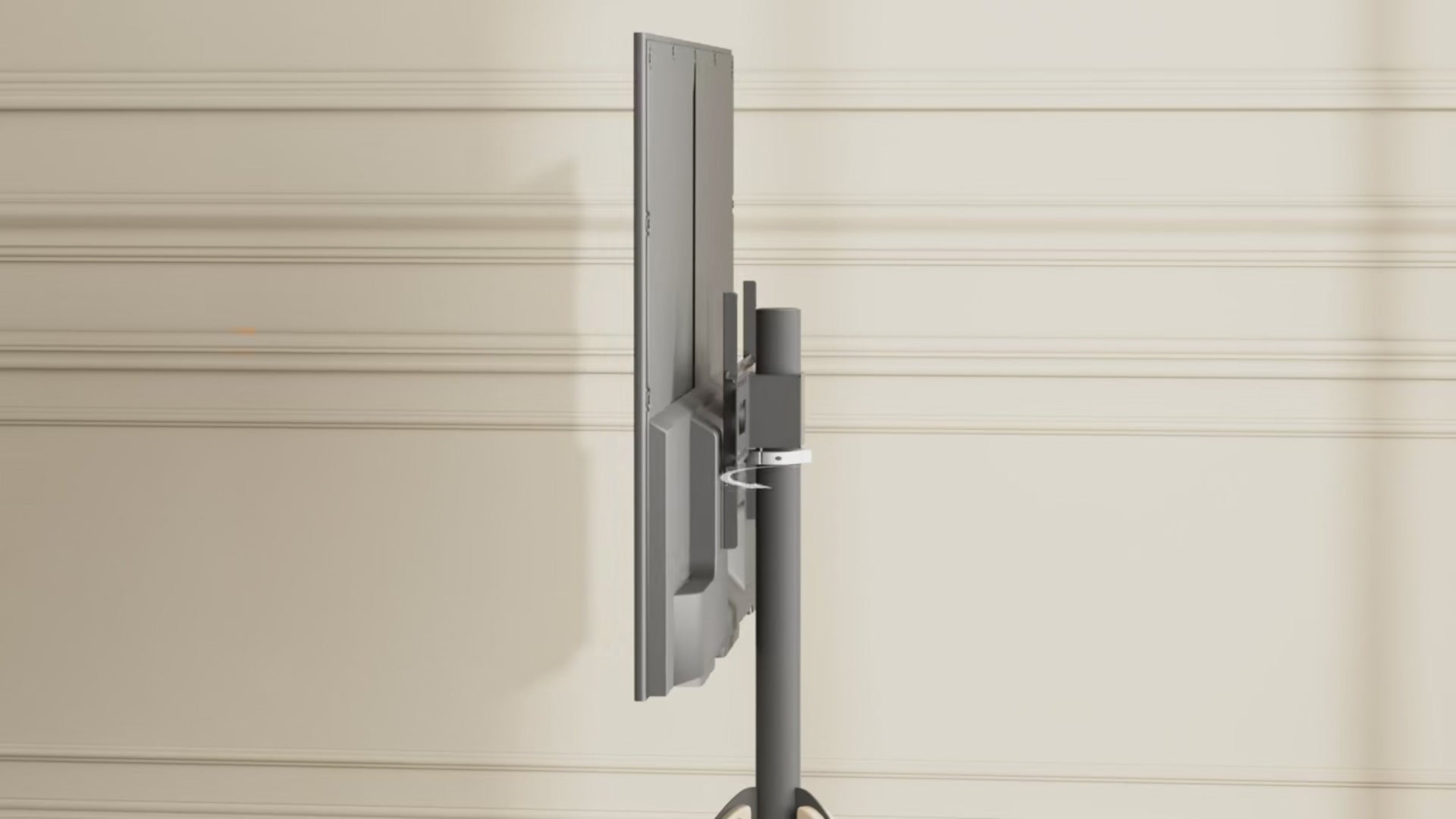 Supporto TV Pavimento Angolo Girevole Regolabile Altezza Carico Massimo 40 kg