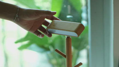Lampada Da Tavolo Con Vassoio Porta Oggetti Materiale Legno Lampada Led Decorazione Casa