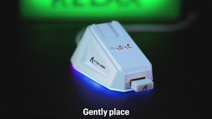 Accessori Gaming Mouse Colore Bianco Dock Ricarica Wireless Ricaricabile Magnetico
