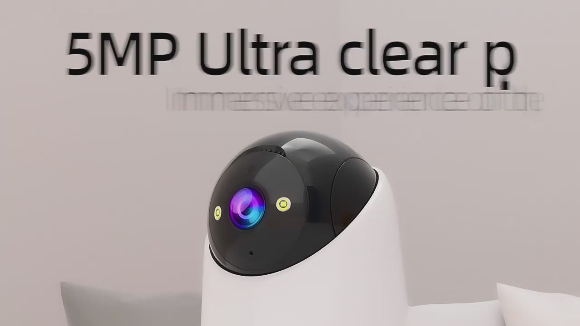 Videocamera Sicurezza Audio Distanza 5MP Zoom Colore Bianco Visione Notturna Protezione Casa