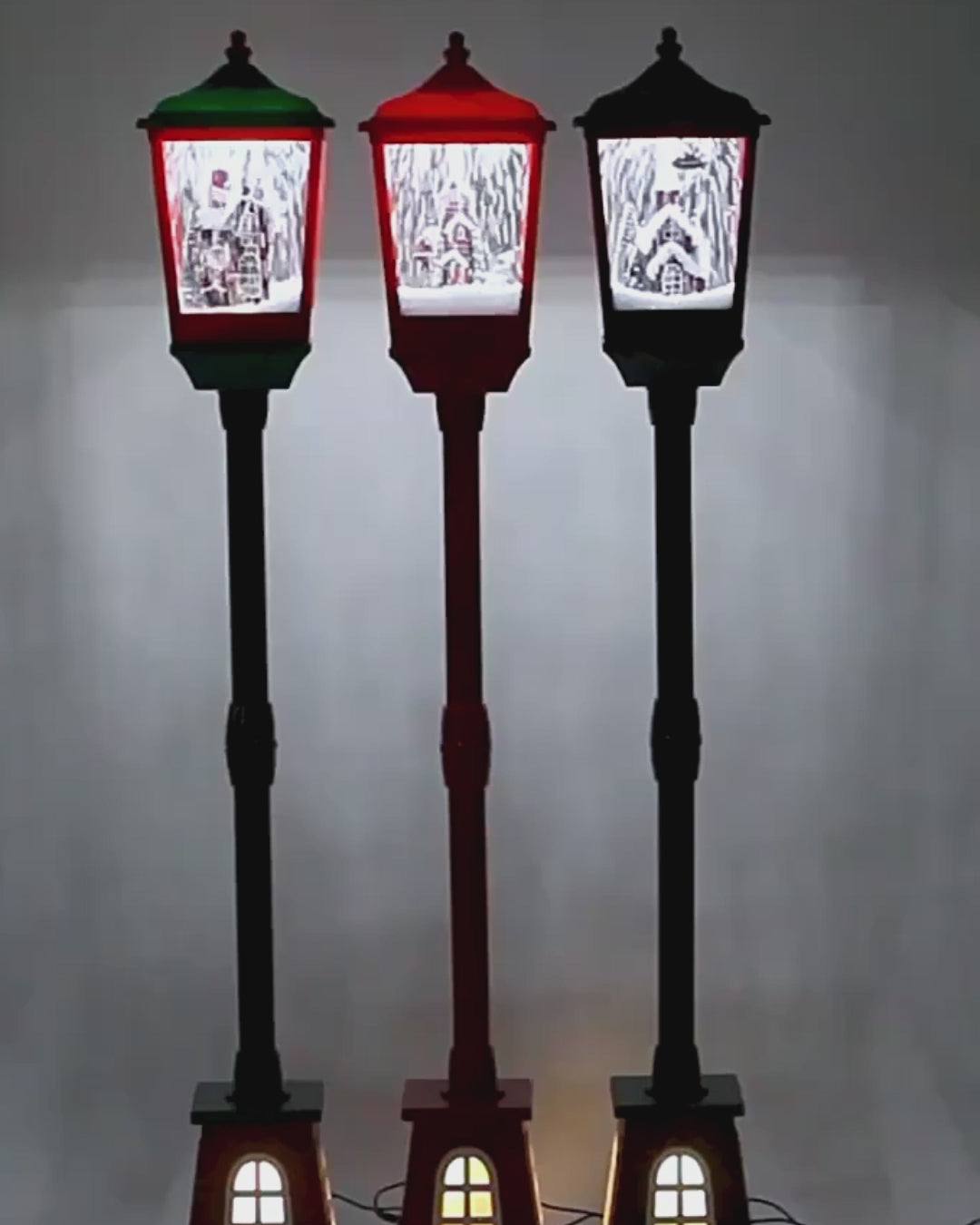 Decorazione Luce Natalizia Illuminazione Neve Finta Diversi Colori Modelli