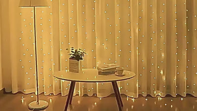 Luci Tende LED Alimentate Tramite USB Telecomando Decorazioni Casa