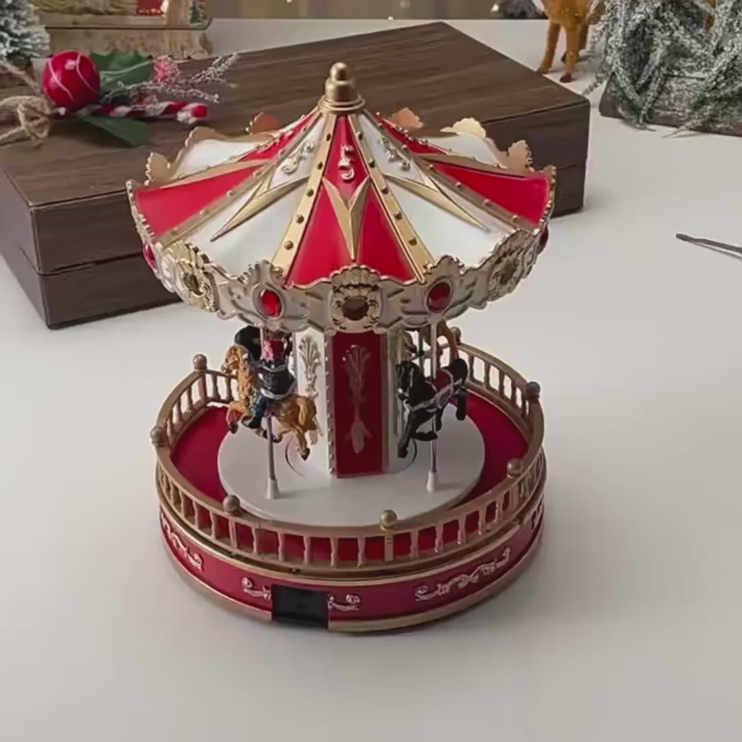 Load video: Carillon Luci Decorative Cavo USB Batterie Colore Rosso Natalizio