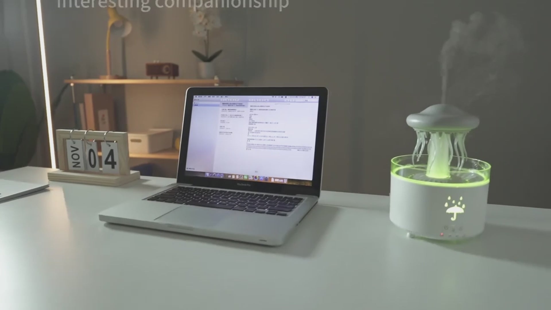Carica il video: Deumidificatore Colore bianco 7 Colori Timer Medusa Gocce Acqua Capacità 300ml