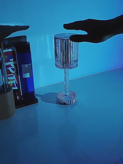 Lampada LED Tavolo Effetto Cristallo Touch Dimmerabile 3 Intensità