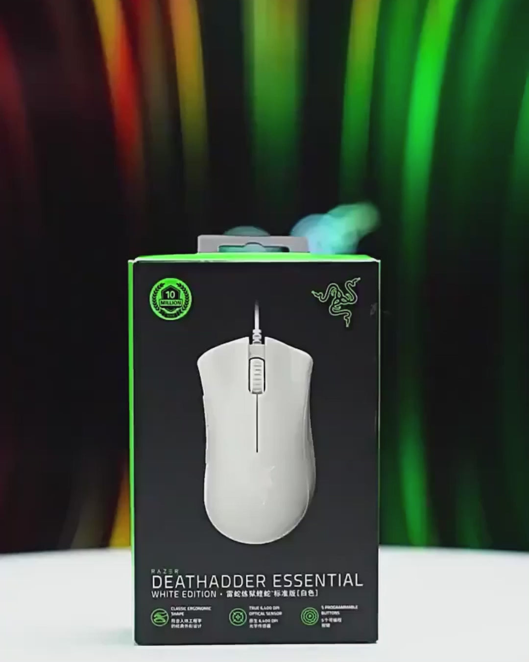 Mouse Colore Bianco Nero Luci LED USB Cavo Opaco Semplice Accessori Gaming