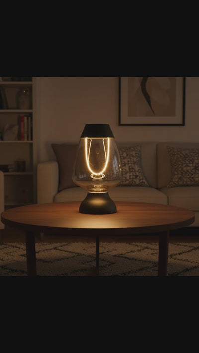 Lampada Tavolo LED Touch Ricaricabile Acrilico Colore Nero Dimmerabile