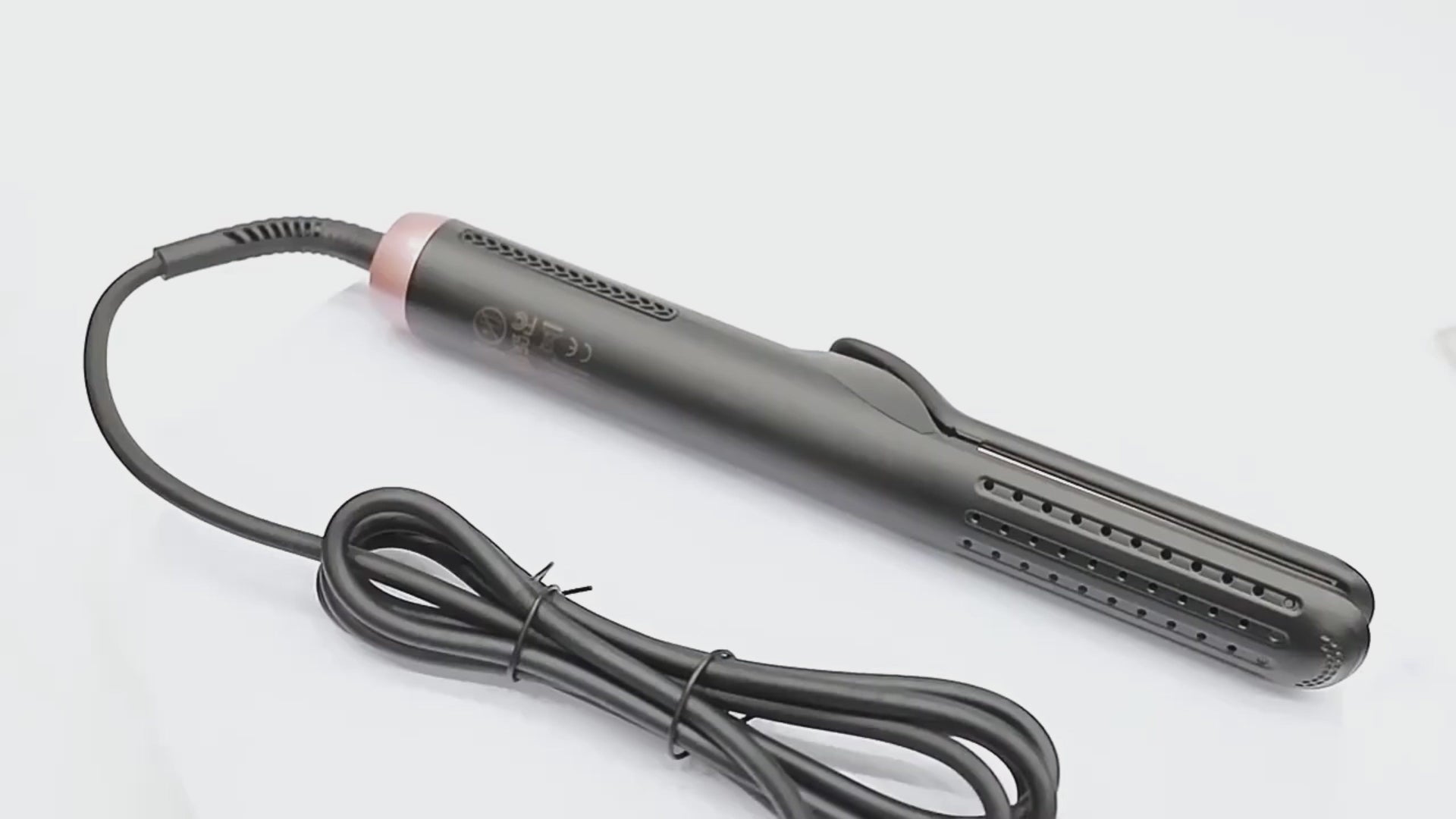 Load video: Piastra Capelli Portatile Flusso Aria Fresco Ceramica 2 In 1  Acconciatura Professionale